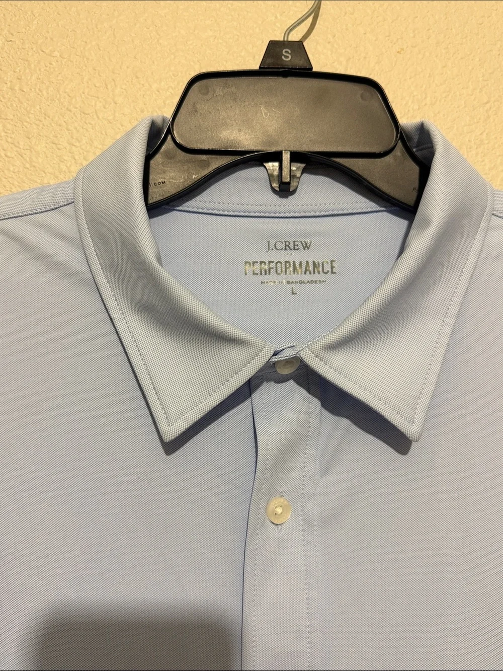 J. Crew All Day Performance Light Blue Men's Dress Shirt - Classic Collar